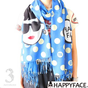 HAPPY FACE 　ハッピーフェイス　レディエマ　ドットストール　売れ筋トレンド　大判