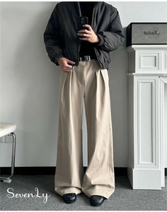 韓国ファッション ストレートパンツ スラックス メンズ「2025新作」