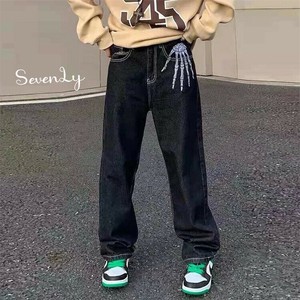 人気上昇 ワイドデニムパンツ スラックス メンズ「2025新作」