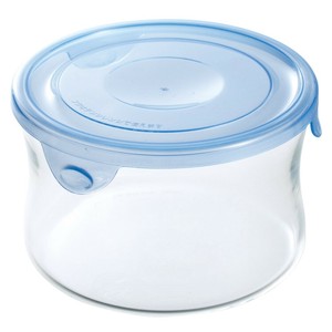 iwaki　NEWパック＆レンジ 丸タイプ　アクアブルー　490ml KBT7401HBL 【冷凍保存可能 食洗機使用可能】