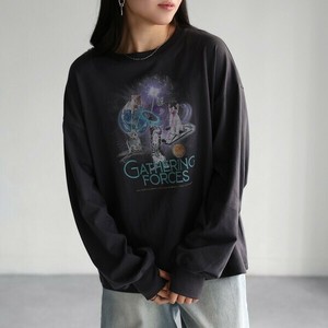 T-shirt Space Long T-shirt Cat