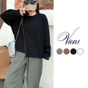 【新作】異素材切替ドッキング長袖カットソー　シャツ　4色展開