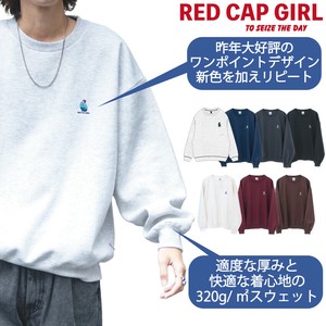 运动衫 刺绣 圆领 RED CAP GIRL