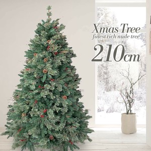 Branch Trees クリスマスツリー R 210cm 赤い実と松ぼっくり付(3種の枝) TXN18-118-21-R【メーカー直送】