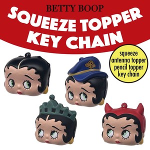【プニプニ3D☆】【BETTY BOOP】SQUEEZE TOPPER KEY CHAIN ◾️スクイーズトッパーキーチェーン