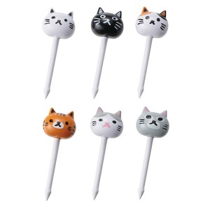 【お弁当グッズ】ネコのあつまりピック
