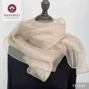 【ウール＆シルク】【ふんわりシースルー】【大人エレガント】【ギフト】シルクウールスカーフ　7110