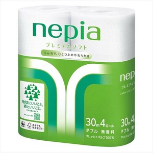 プレミアムソフトトイレットロール　4ロール　ダブル 【トイレットペーパー】