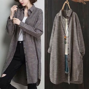 洋装/连衣裙 新商品 A字 衬衫洋装/连衣裙 竖纹