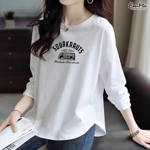 アメカジTシャツ 長袖 アルファベット コットン カジュアル   春 秋 【2025AW】ONA2155