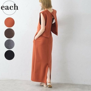 【each 新作】ベスト＆スカート　ドッキング・ワンピース　ｾｯﾄｱｯﾌﾟ2025AW　2025晩夏　 each東京