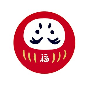 【ケーキピック】まんまる福ダルマピック(PIN25-N001)