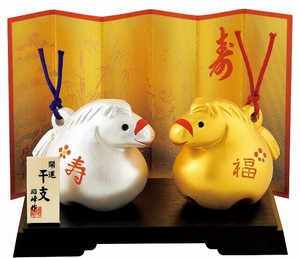 ★開運招福の干支★　縁起の良い置物【開運　金銀福寿午福鈴】