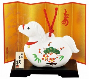 ★開運招福の干支★　縁起の良い置物【開運　松竹梅午福鈴（大）】