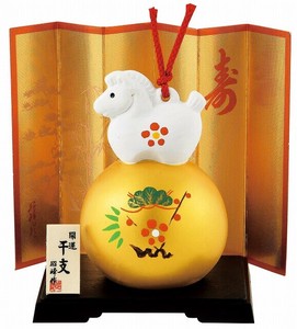 ★開運招福の干支★　縁起の良い置物【開運　宝玉午福鈴】