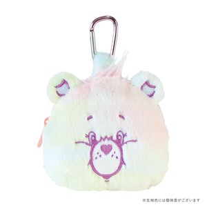 10/下　9/12締切　ケアベアカラビナ付きぬいぐるみファスナーポーチ　スウィートメッセージベア