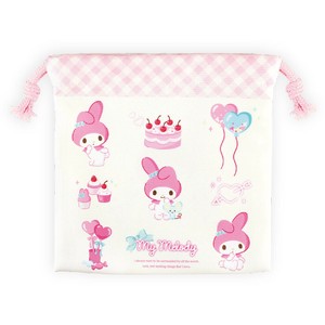 12/下　9/12締め切り【ティーズ】サンリオキャラクターズフラット巾着　ガールズピンク／マイメロディ
