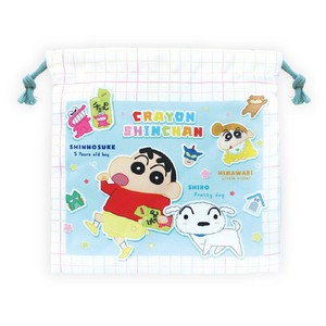 12月下旬入荷　9/12受注締め切り【ティーズ】クレヨンしんちゃんフラット巾着　ステッカー