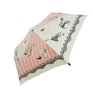 藤田屋 婦人折りたたみ傘 アンティーク オフ×ピンク FS-23 S