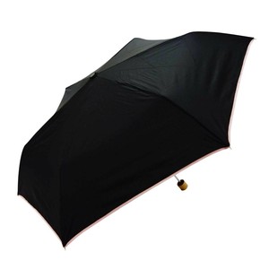 藤田屋 再生生地折りたたみ傘 60cm 再生生地 ミニ折 ブラック×アッシュローズ RM60-2281