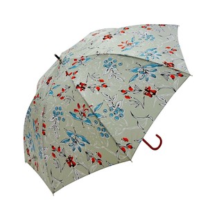 藤田屋 耐風婦人長傘 58cm 南国 アッシュベージュ LB-2401(FT)