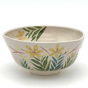 ※現品限り※【抹茶碗】京焼抹茶碗 「ヒオウギ」／手描き 日本製 抹茶茶碗 和食器 清水焼