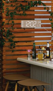 LED CLOCK Rico　WH/WOOD 【NEWカラー登場】【木目調デザイン】