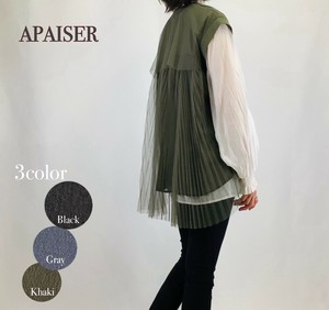 【💖2025年晩夏・初秋・秋・AW　☆再販アイテム☆】チュールZIPシアーベスト