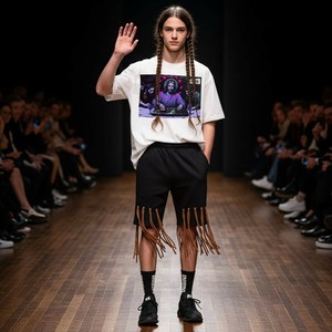 The Last Play　パープル×ピンクスター　スタンダードシルエット Tシャツ WH