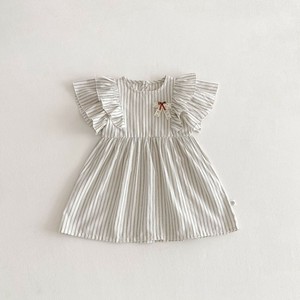 ワンピース 半袖 夏 ストライプ 快適 子供用 ファッション  MBQ3161