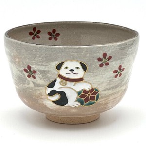 ※現品限り※【抹茶碗】京焼抹茶碗 「犬」／手描き 日本製 抹茶茶碗 和食器 清水焼
