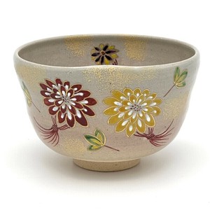 ※現品限り※【抹茶碗】京焼抹茶碗 「菊」／手描き 日本製 抹茶茶碗 和食器 清水焼