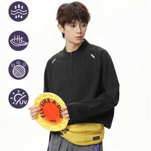 P22628 2025秋新作 長袖 ファッション ラウンドネック 日焼け止め 通気 スポーツ Tシャツ  メンズ トップス