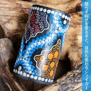 音の変化が楽しいドットペイント シェイカー｜バリ島の手作り民族楽器・ナチュラル素材のリズムパーカッシ