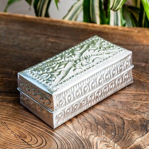 バリの飾りつき デコレーションボックス 小物入れ 14cm x 5cm