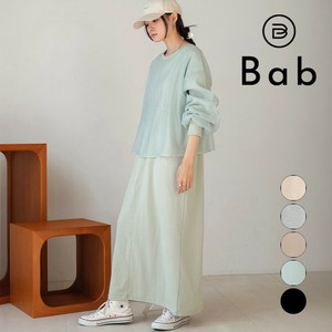 Casual Dress Logo Sheer Docking Sweat Dress