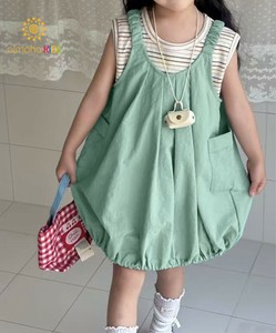 【-aimoha-KIDS-】ネックレス付き タンクトップ＆ワンピースセットアップ 3点セット