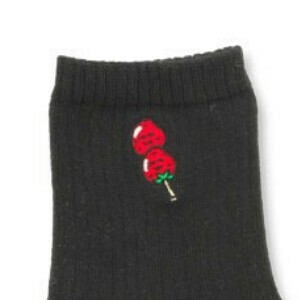 【レディースサイズ】ししゅうソックス/クルー丈靴下/くつした/女性用/CREW SOCKS