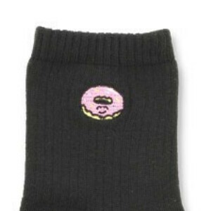 【レディースサイズ】ししゅうソックス/クルー丈靴下/くつした/女性用/CREW SOCKS