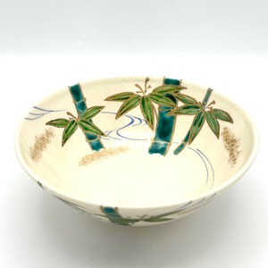※現品限り※【抹茶碗】京焼抹茶碗 「竹」／手描き 日本製 抹茶茶碗 和食器 清水焼 平茶碗