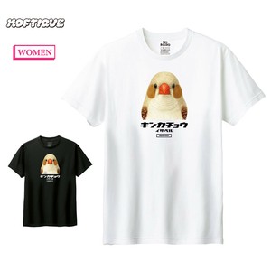半袖Tシャツ キンカチョウ イザベル 鳥 ペット アニマル プリント トップス レディース