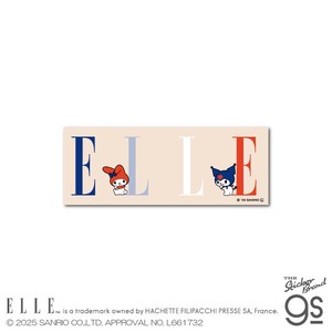 ELLE×マイメロディ&クロミ ダイカットステッカー ロゴアート サンリオ 周年 キャラクター グッズ SAN182