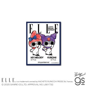 ELLE×マイメロディ&クロミ ダイカットステッカー ポスター サンリオ 周年 キャラクター グッズ SAN183