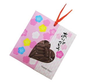 【予約販売：26年VD】※10月29日受注締め※【ふじや】感謝のしおり　柿の種ミルクチョコ　27g