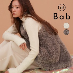 【SALE】再入荷：ペプラムファーキャミベスト◇柔らかいファーが可愛らしいサイズ調整可能なベスト