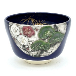 ※現品限り※【抹茶碗】京焼抹茶碗 「松竹梅」／手描き 日本製 抹茶茶碗 和食器 清水焼