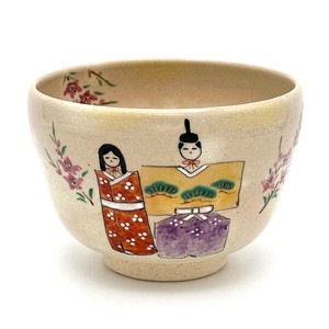 ※現品限り※【抹茶碗】京焼抹茶碗 「立雛」／手描き 日本製 抹茶茶碗 和食器 清水焼