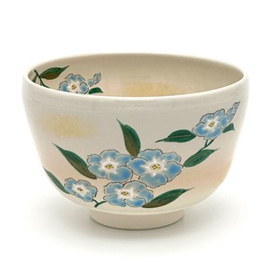 ※現品限り※【抹茶碗】京焼抹茶碗 「勿忘草」／手描き 日本製 抹茶茶碗 和食器 清水焼