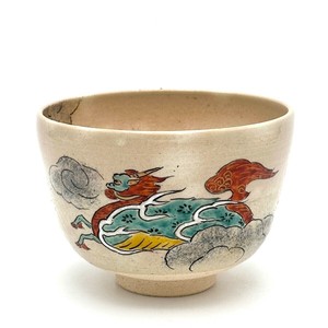 ※現品限り※【抹茶碗】京焼抹茶碗 「麒麟」／手描き 日本製 抹茶茶碗 和食器 清水焼
