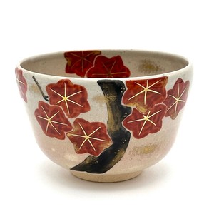 ※現品限り※【抹茶碗】京焼抹茶碗 「紅葉」／手描き 日本製 抹茶茶碗 和食器 清水焼